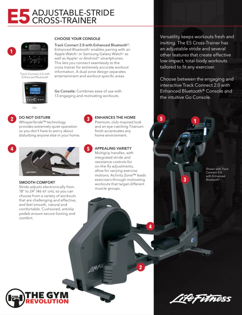 Life Fitness E5 ELLIPTICAL CROSS-TRAINER 5 Life Fitness E5 ELLIPTICAL CROSS-TRAINER - Image 3