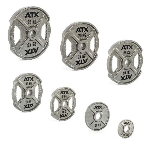 ATX Hammertone Olympic Cast-Iron Weight Plates 3 ATX Hammertone Olympic Cast-Iron Weight Plates