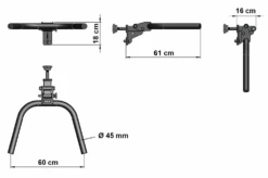 ATX Rack-Mount Folding Dip Bars DIP-FLD -Gymforge Fitness Shop atx dip fld ms 1