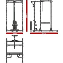 ATX Power Rack PRX-750 SET-160 With Stack Weight Lat Pulldown -Gymforge Fitness Shop atx prx 750 set 160 dim 1