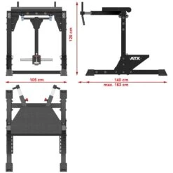 ATX Reverse Hyperextension Bench - RHE-800 -Gymforge Fitness Shop atx rhe ii skizze 1 1