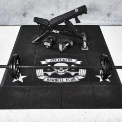 Custom Logo On Gym Flooring Tile/s 1m2 -Gymforge Fitness Shop atx wpf 3x3 bc 6