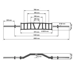 ATX Olympic Parallel Press/ Row Camber Bar Mk2 -Gymforge Fitness Shop csb 50 detail10 1