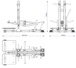 ATX Beast Hip Belt Squat Machine B-SQUAT -Gymforge Fitness Shop dimensions