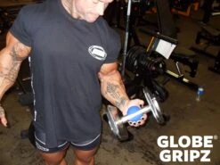 Globe Gripz® 20 Globe Gripz® -Gymforge Fitness Shop lee priest dumbbell curls1