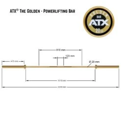 ATX Gold Bar (Powerlifting) -Gymforge Fitness Shop lh 50 atx gold 05