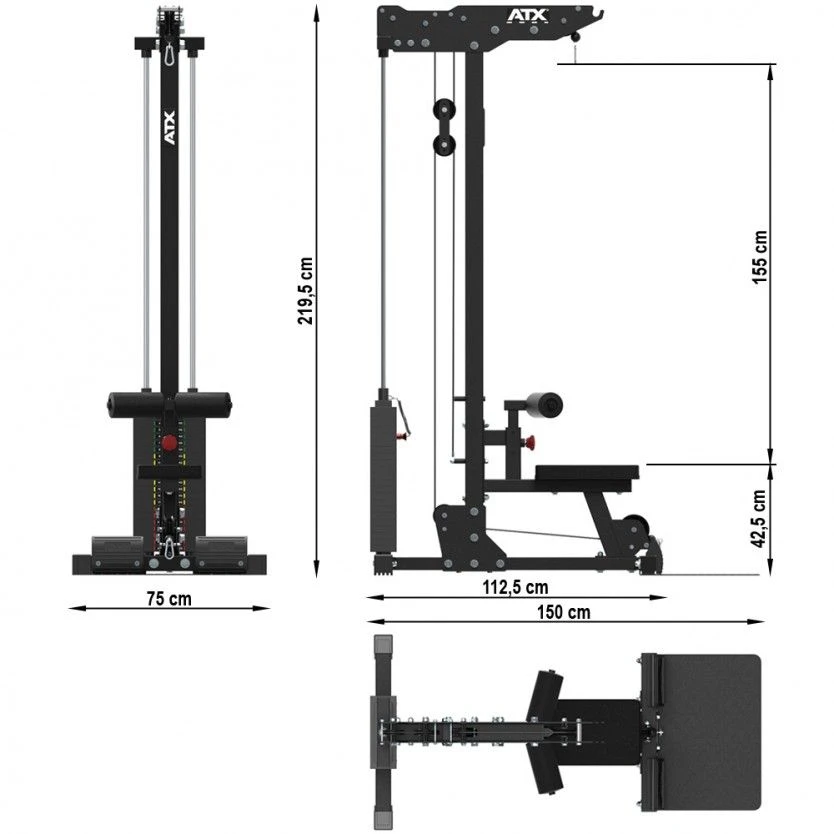 ATX Weight-Stack Lat Pulldown/ Low Row LSW-750 6 ATX Weight-Stack Lat Pulldown/ Low Row LSW-750 - Image 4